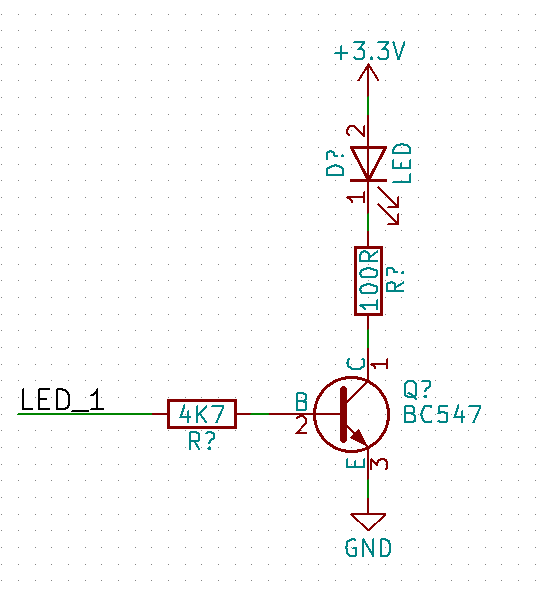 Buffered LED schematic